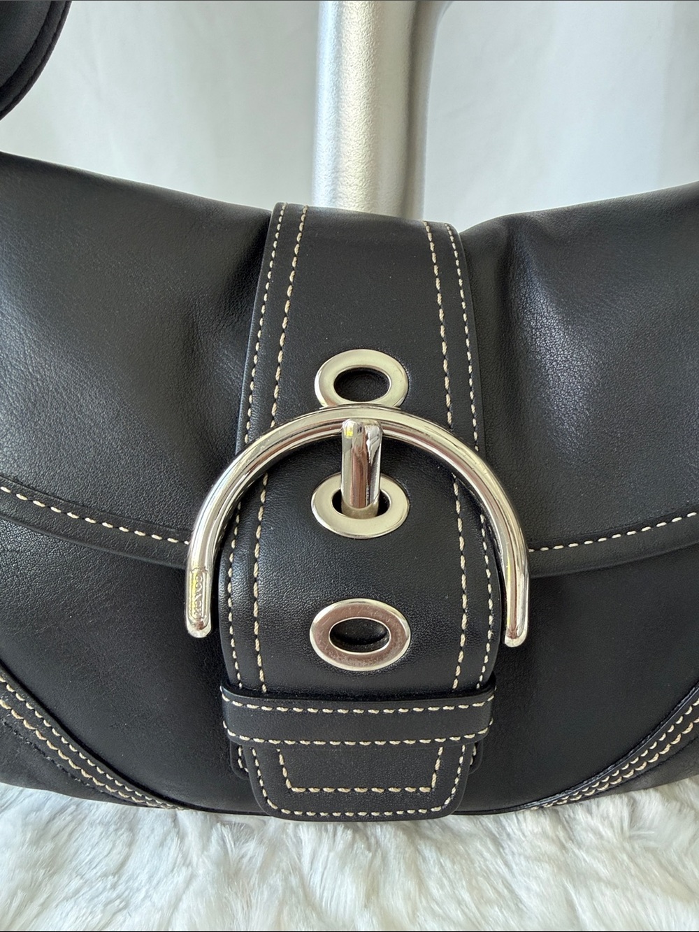 Coach Vintage Y2K Soho Black Leather Shoulder Bag - Picture 8 of 17